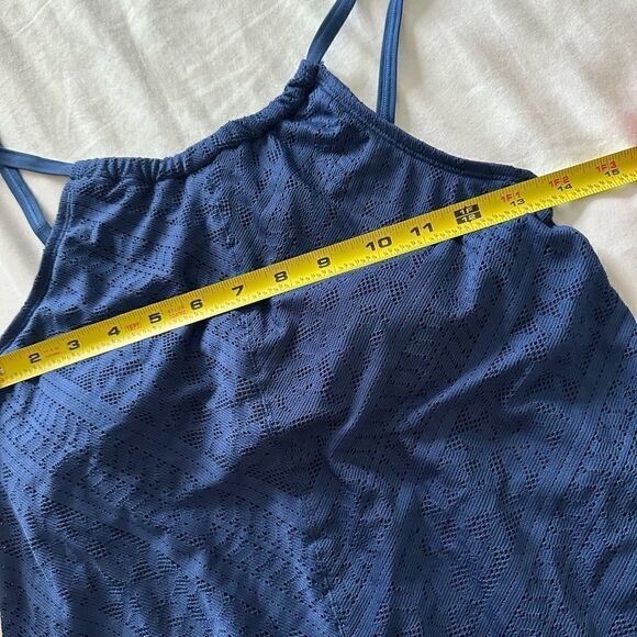 Bleu Rod Beattie Swim Top Crochet Tankini Black 4 Mesh NWT - Picture 5 of 7